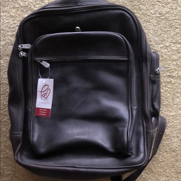 Brown Leather Backpack PIELLE - Picture 1 of 4